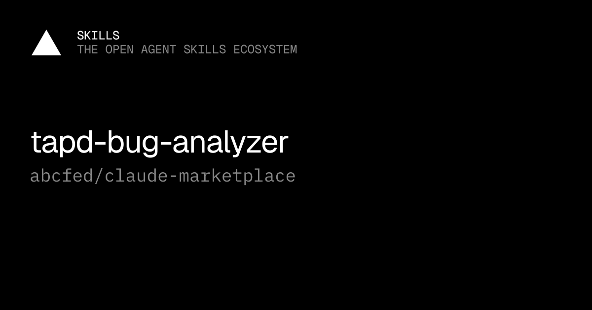 tapd-bug-analyzer — abcfed/claude-marketplace