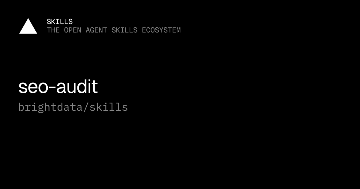seo-audit — brightdata/skills