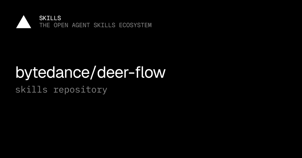 bytedance/deer-flow — Agent skills