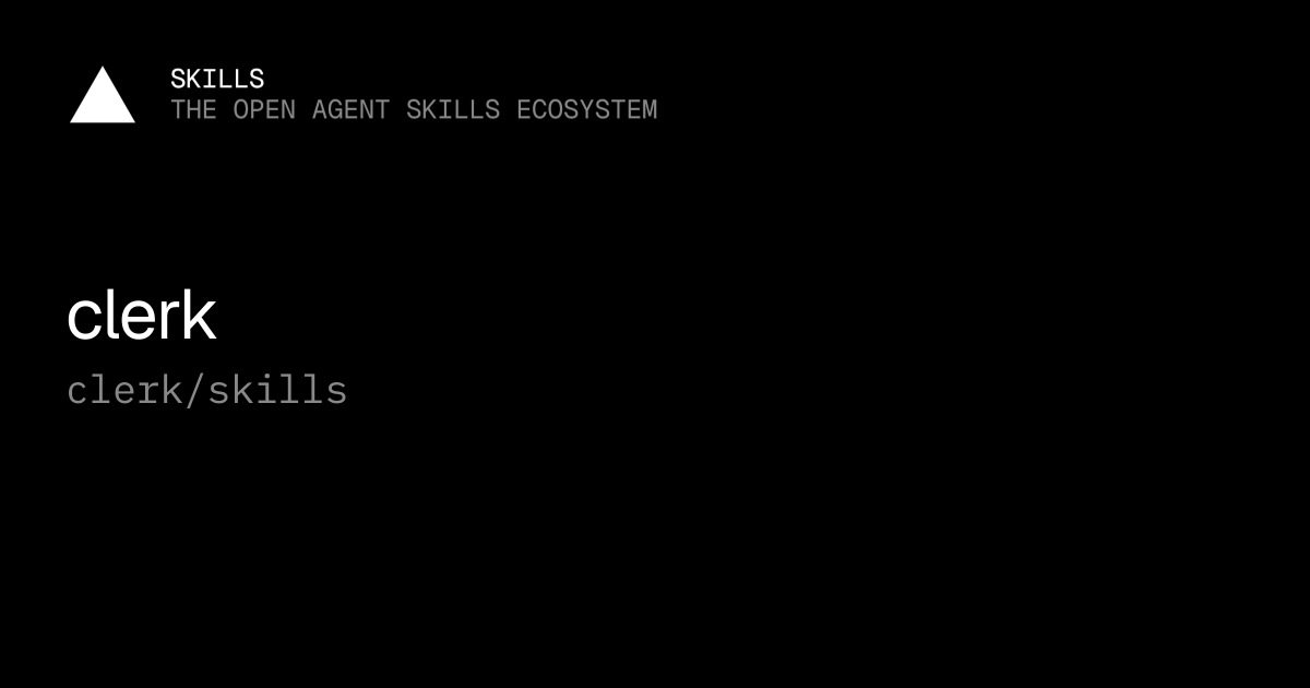 clerk — clerk/skills