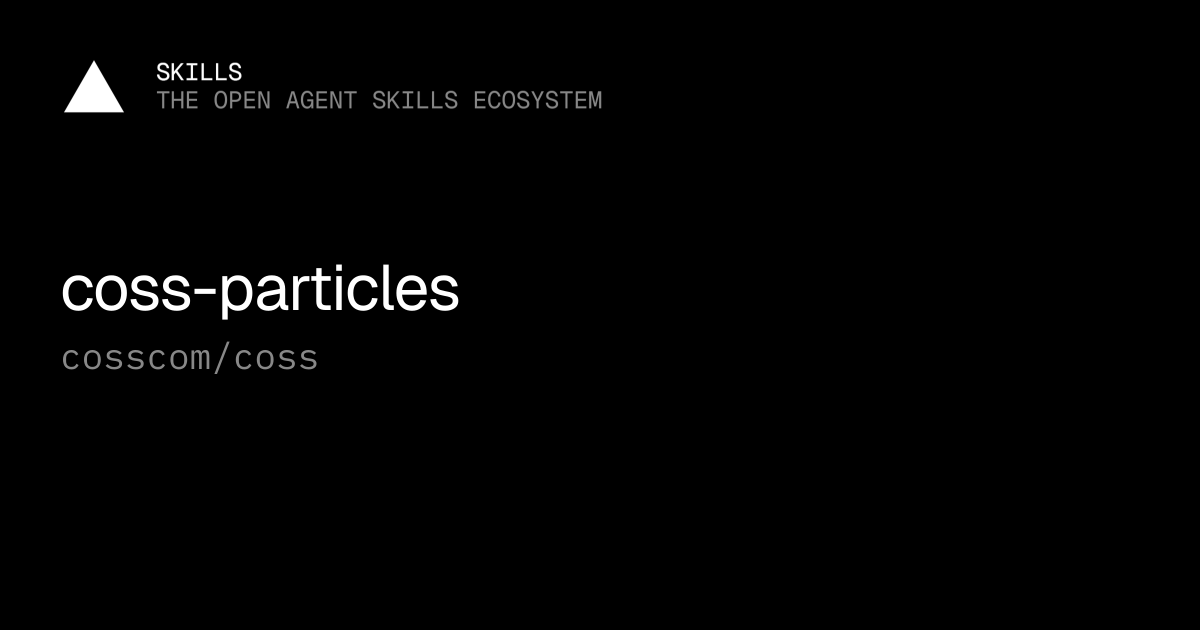 coss-particles — cosscom/coss