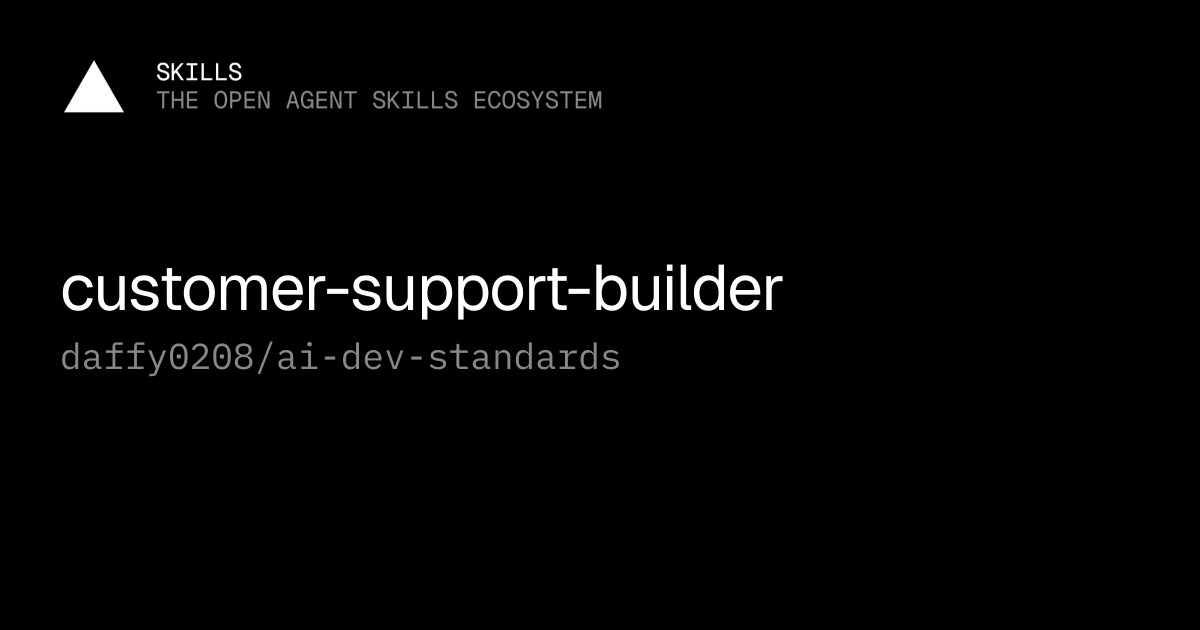 customer-support-builder — daffy0208/ai-dev-standards