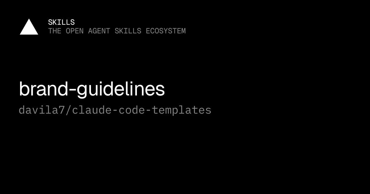 brand-guidelines — davila7/claude-code-templates