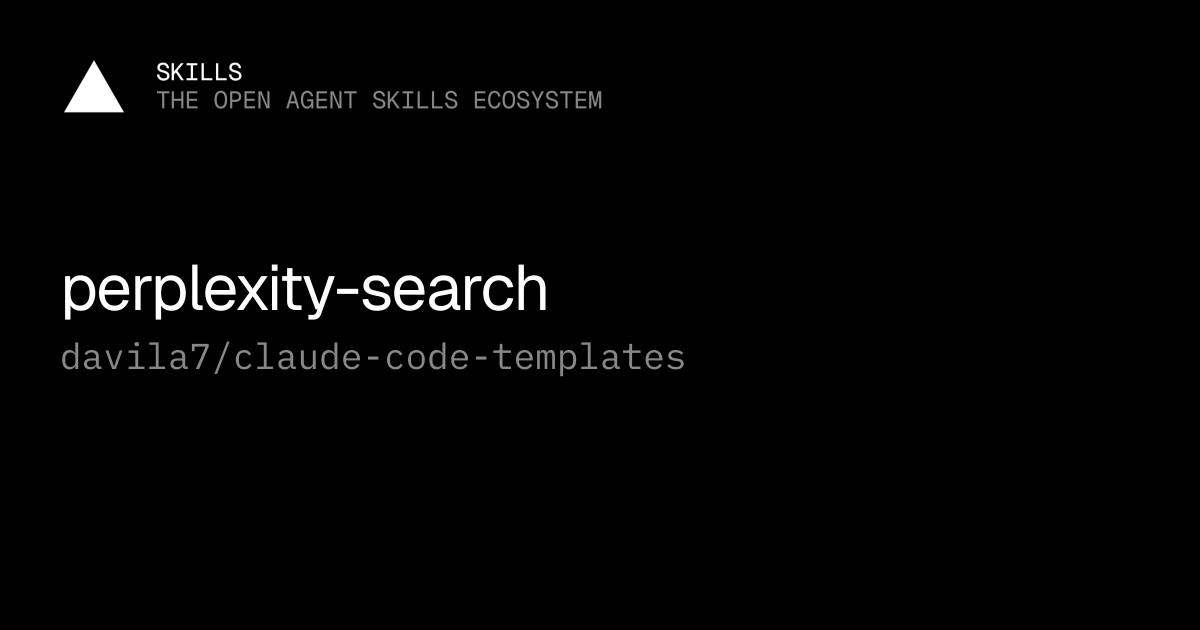 perplexity-search — davila7/claude-code-templates