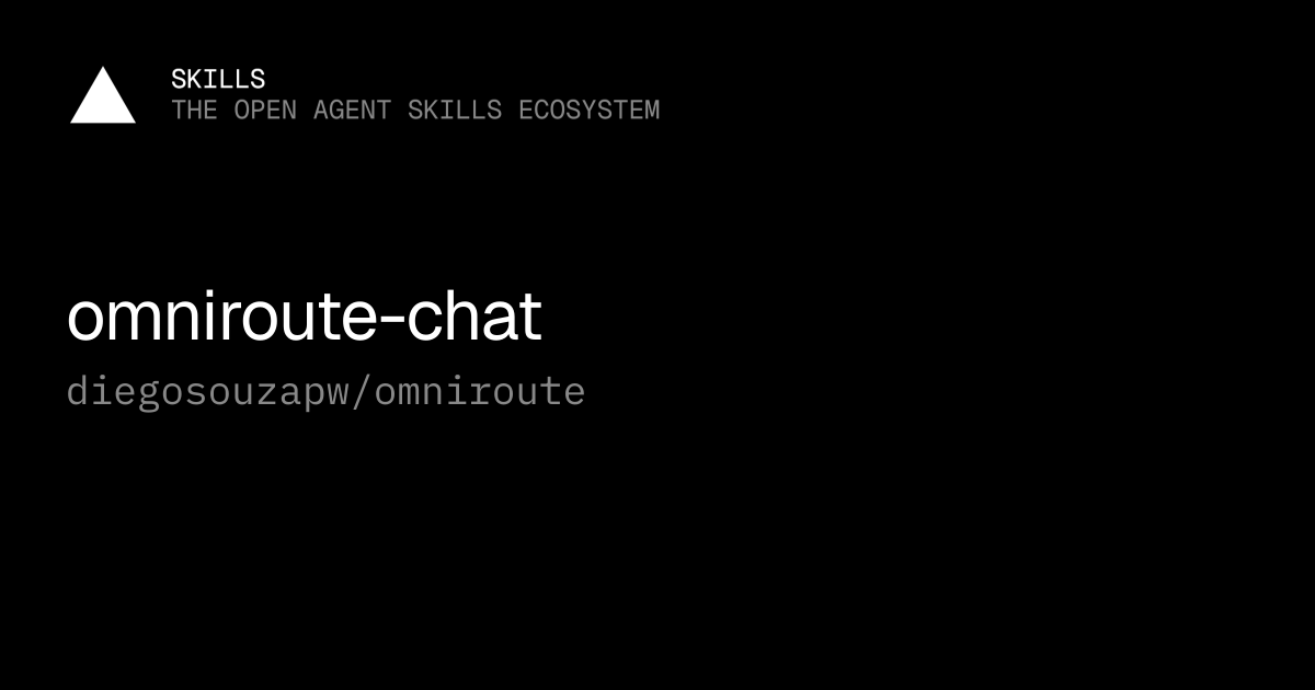 omniroute-chat — diegosouzapw/omniroute