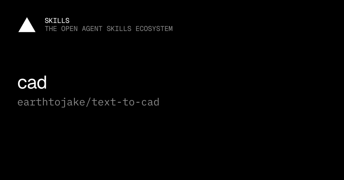 cad — earthtojake/text-to-cad