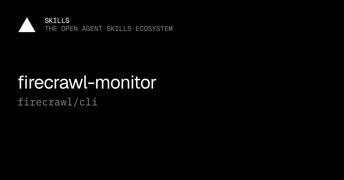 firecrawl-monitor — firecrawl/cli