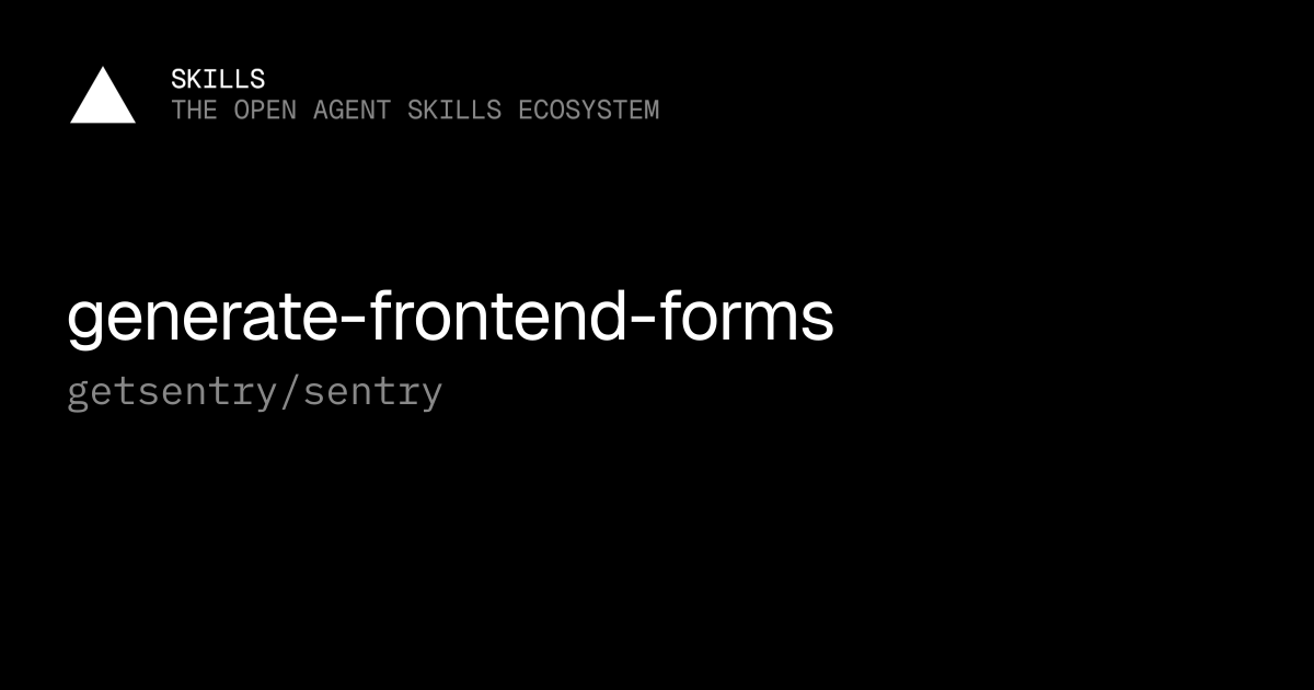 generate-frontend-forms — getsentry/sentry