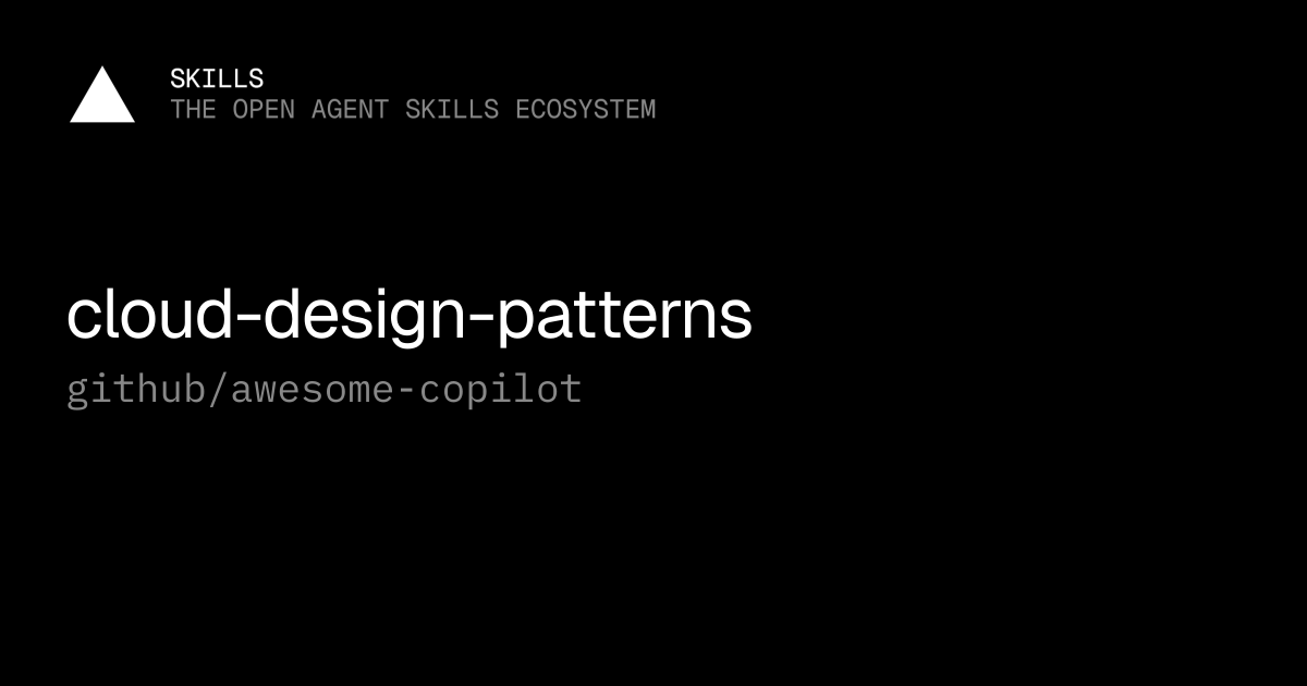 cloud-design-patterns — github/awesome-copilot