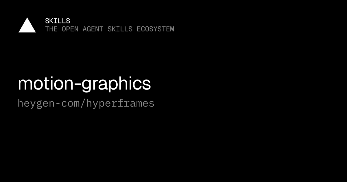 motion-graphics — heygen-com/hyperframes