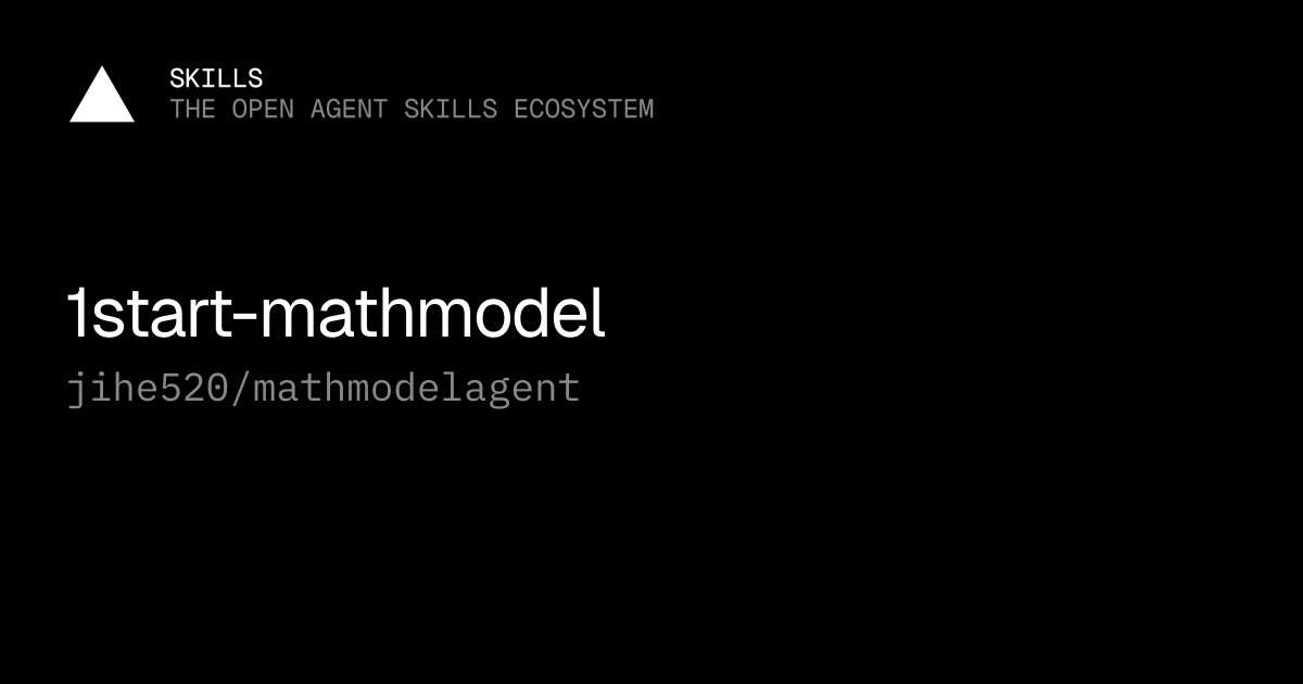 1start-mathmodel — jihe520/mathmodelagent