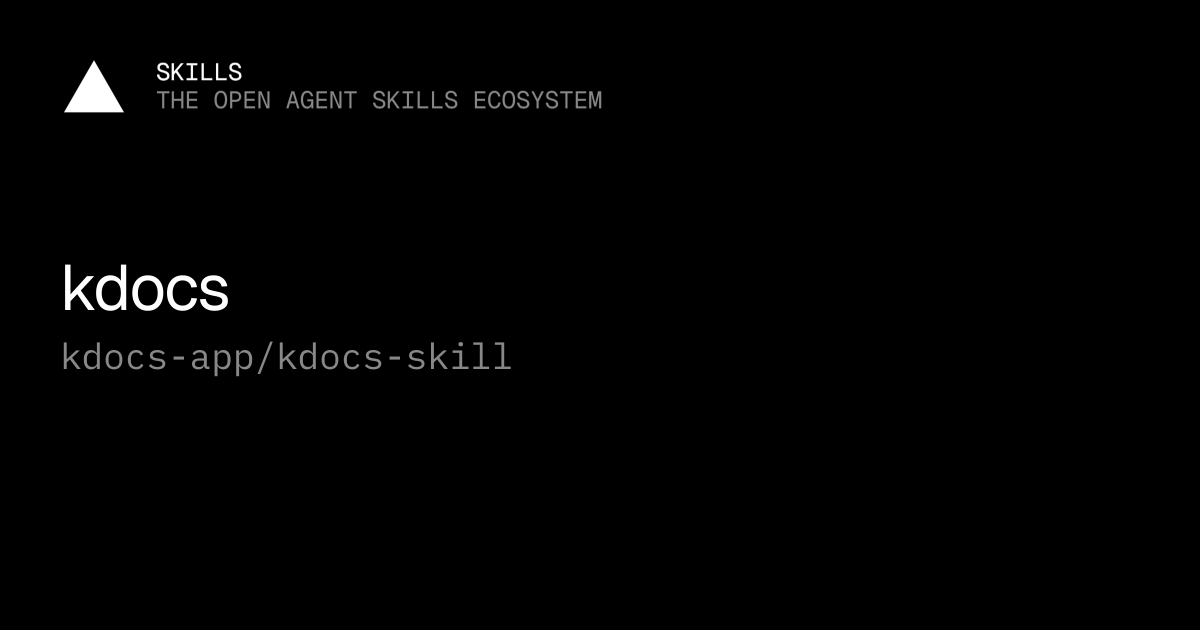 kdocs — kdocs-app/kdocs-skill
