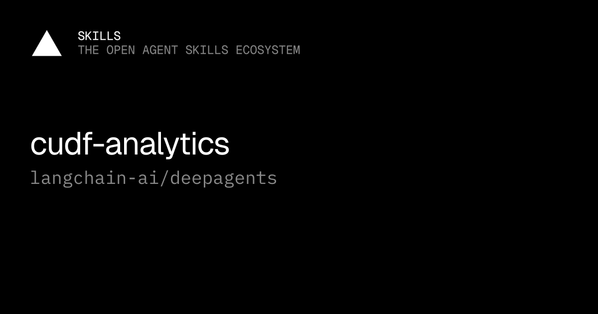 cudf-analytics — langchain-ai/deepagents