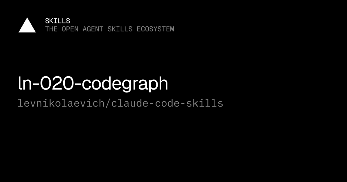 ln-020-codegraph — levnikolaevich/claude-code-skills