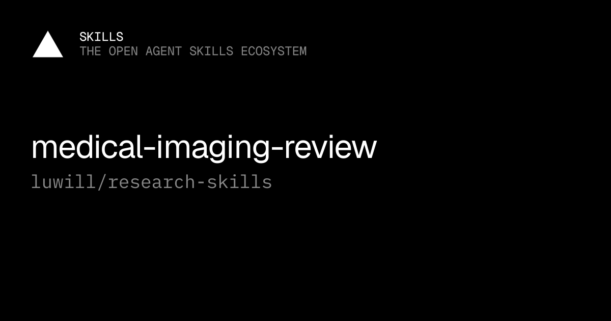 medical-imaging-review — luwill/research-skills