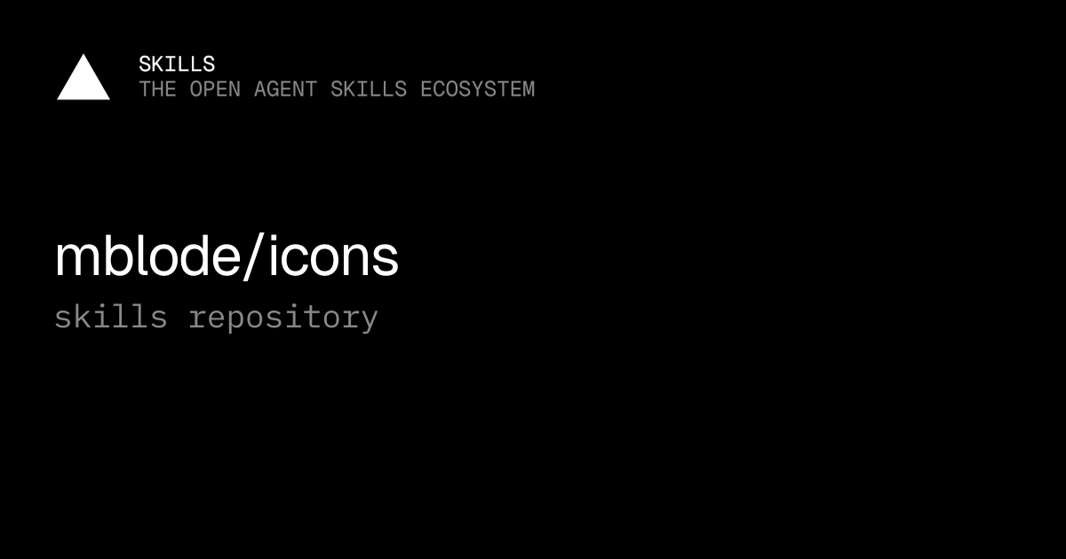 mblode/icons — Agent skills