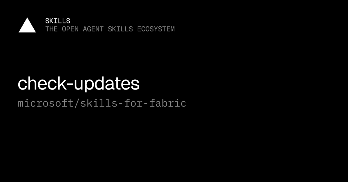 check-updates — microsoft/skills-for-fabric