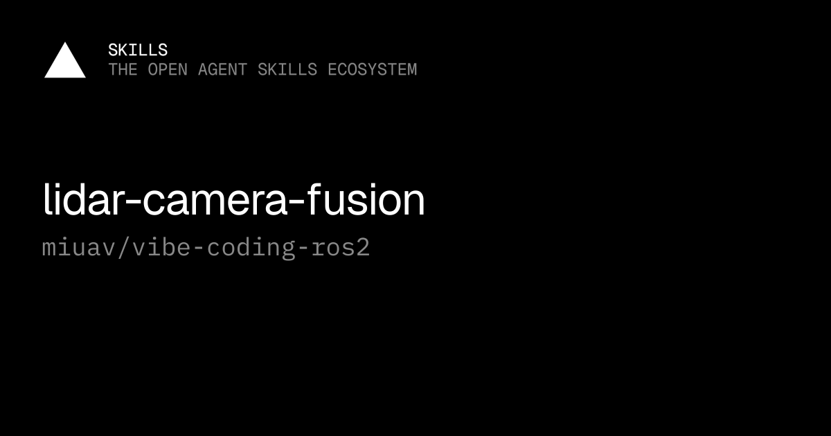 lidar-camera-fusion — miuav/vibe-coding-ros2