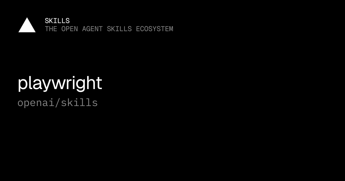 playwright — openai/skills