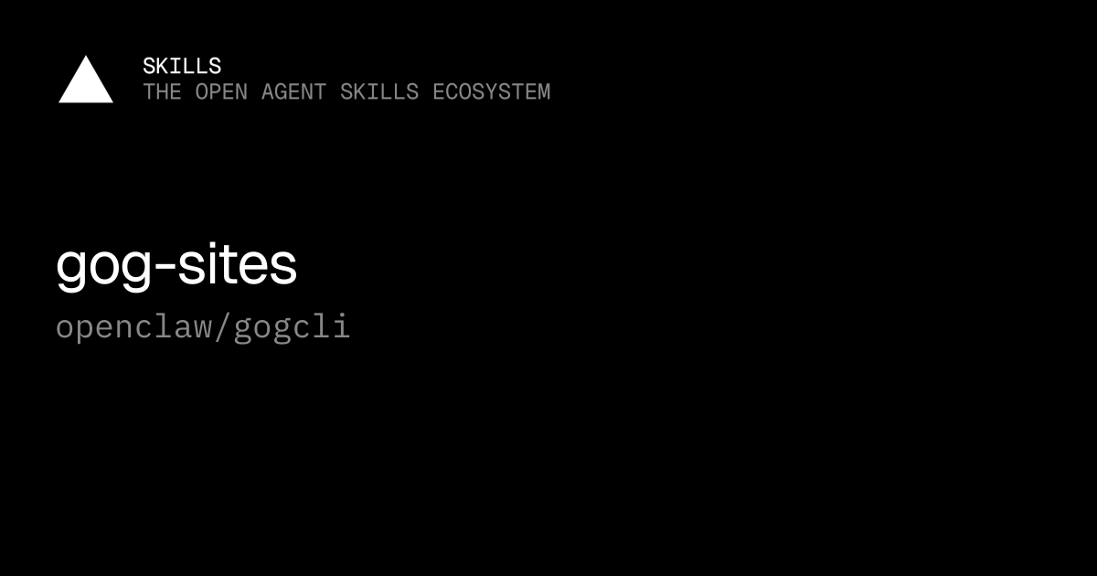 gog-sites — openclaw/gogcli