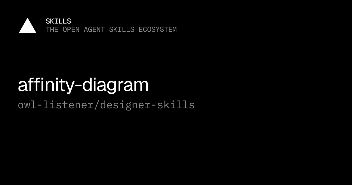 affinity-diagram — owl-listener/designer-skills