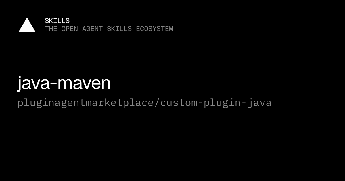 java-maven — pluginagentmarketplace/custom-plugin-java