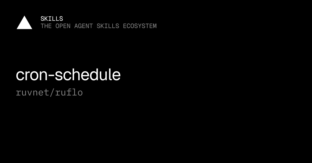 cron-schedule — ruvnet/ruflo