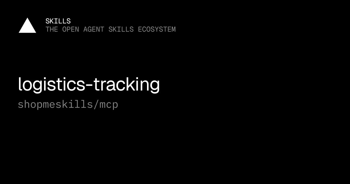 logistics-tracking — shopmeskills/mcp