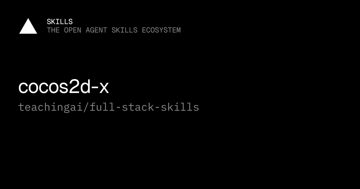 cocos2d-x — teachingai/full-stack-skills