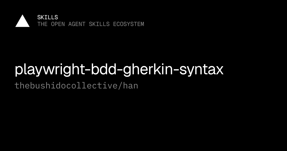playwright-bdd-gherkin-syntax — thebushidocollective/han