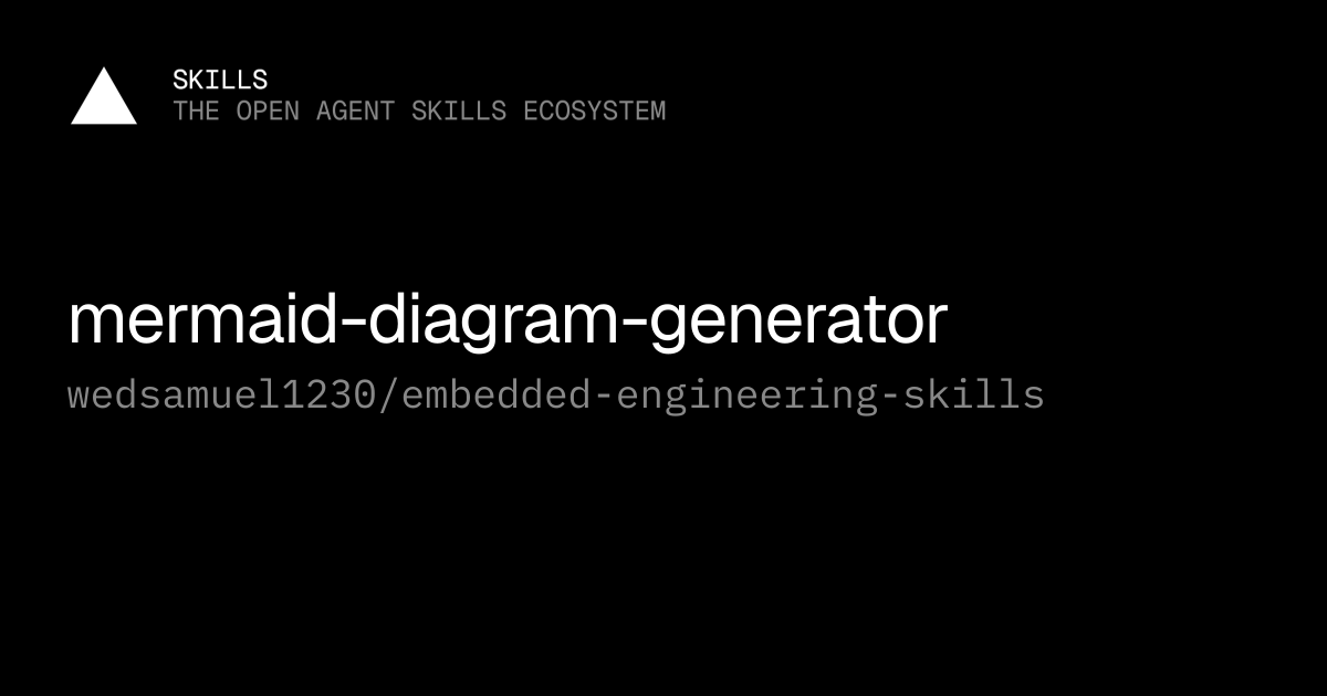 mermaid-diagram-generator — wedsamuel1230/embedded-engineering-skills